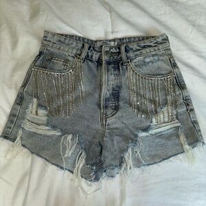 DIAMOND JEAN SHORTS